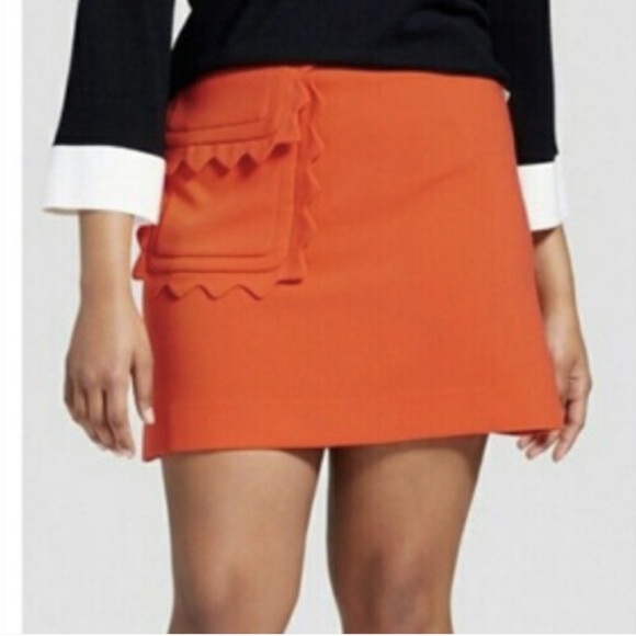 Victoria Beckham Orange  Skirt Sz XS- S - Picture 2 of 8